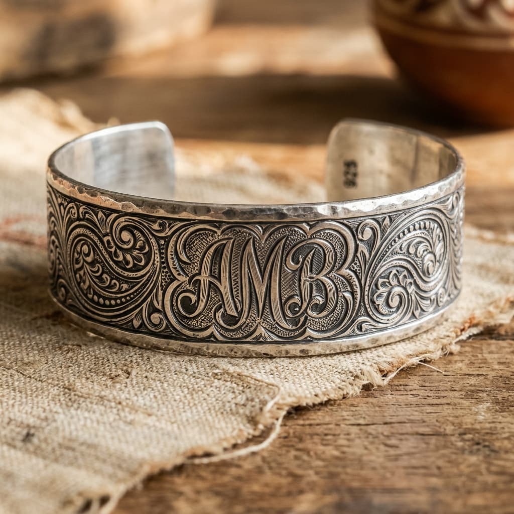 Artisan Monogram Cuff