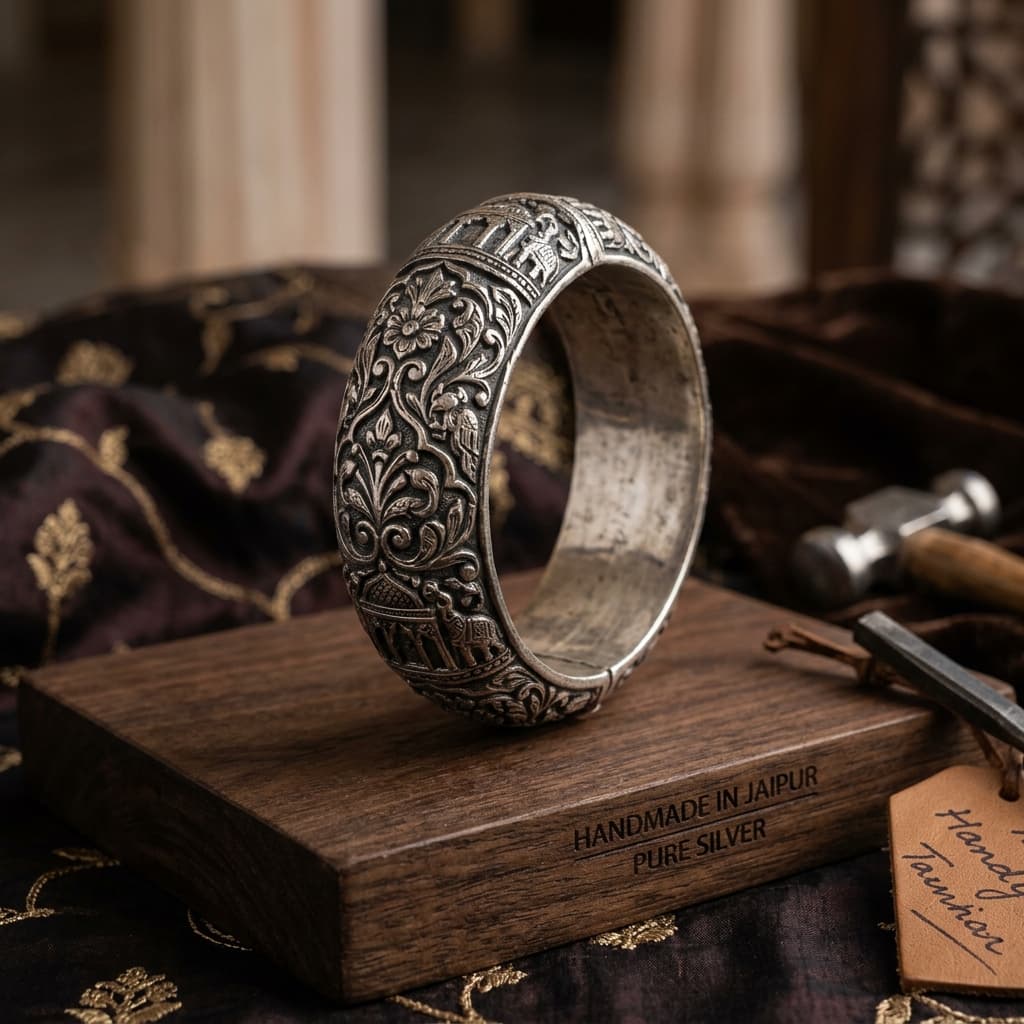 Maharaja Silver Kada