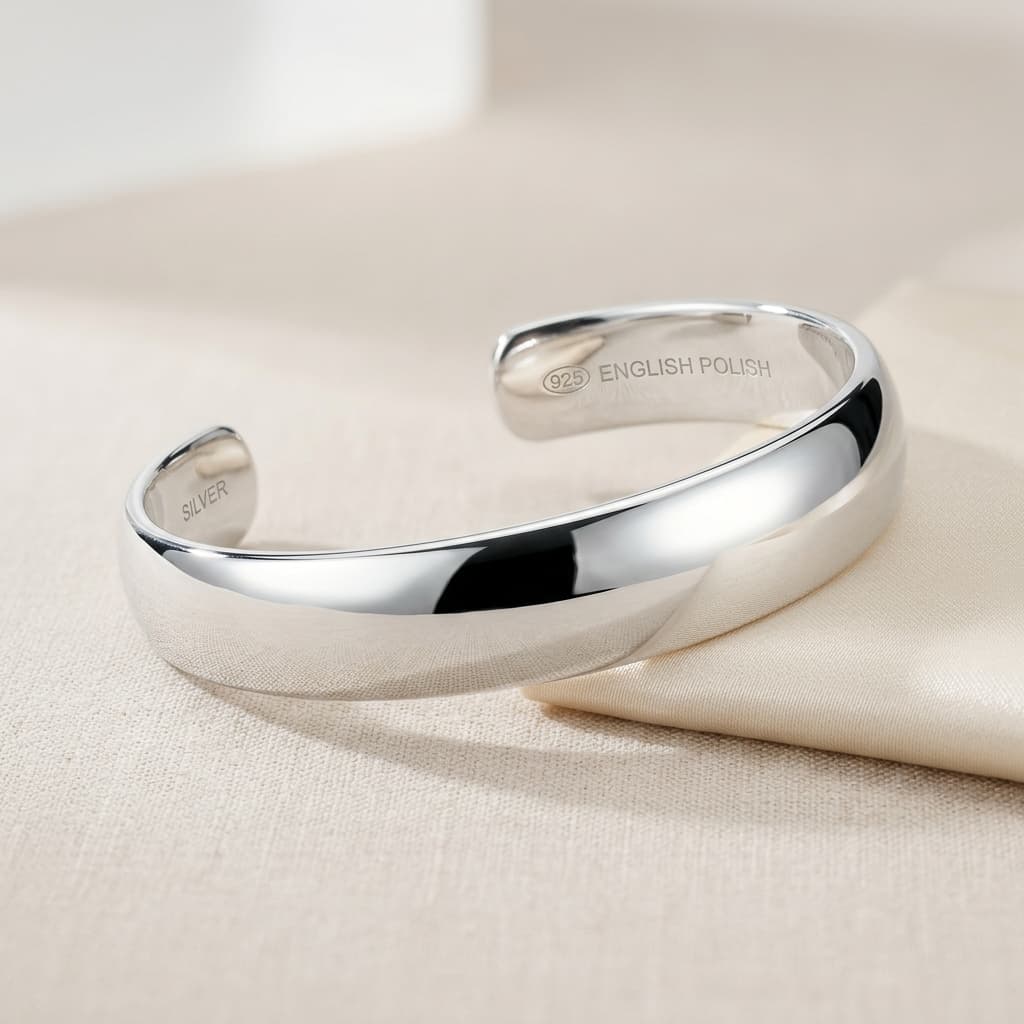 Solid Silver Bangle