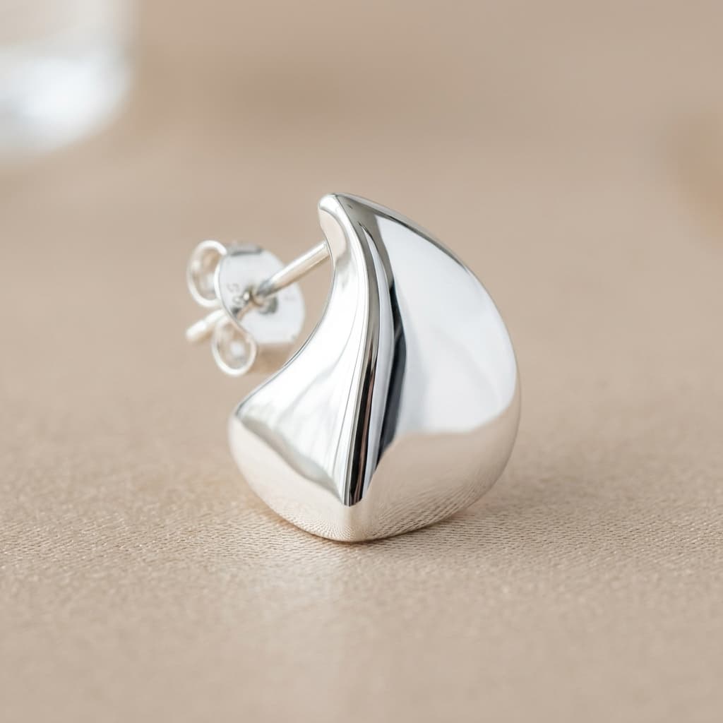 Modernist Silver Studs